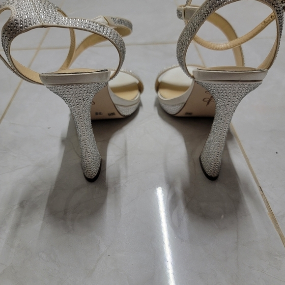 Jessica Simpson Friso 2 Rhinestone Heels in Silver - Picture 4 of 6